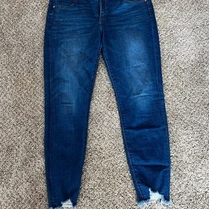Loft frayed crop jeans